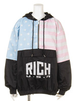 Rich Flag Pull Over Jkt/OFF WHITE
