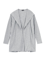 [S]ミニ裏毛リヨセルフーデッドカーディガン/ネイビー(093)