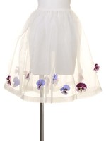 pansy organdie skirt/black
