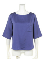 【BED＆BREAKFAST】Cupro Cotton Satin Tops/BLUE