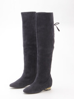 【MT】パールヒールニーハイブーツ/ネイビー