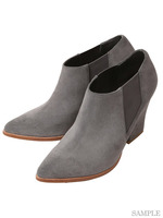 【NINE】サイドゴアブーツ/ベージュ