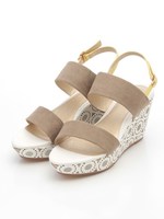 【V-SEVEN】ウェッジサンダル/ベージュ