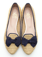 【atm&atg】atm&atg ラフィアオペラシューズ/BEG/NVY