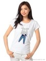 ＨＢプリントＴシャツ/ピンク
