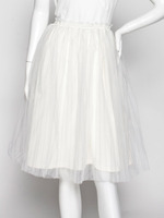 チュルストライプギャザースカート/オフホワイト