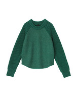 ラメ混ショート丈ニット/グリーン(022)