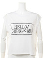 CuDDLEクロップドT／S/WHT