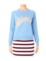 SUGAR ROSE Californiaロゴ刺しゅうニットプルオー/ブルー系(092)