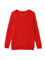 [S]リヨセルコットンハイゲージニット/ダークオレンジ(068)