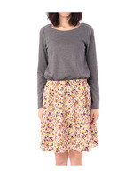 カモフラワー切り替えワンピース/ボルドー(164)