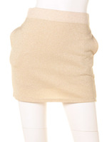 ユニコーン刺繍ラメ裏毛スカート/オレンジ系