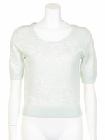 リーフJQニットTOP/WHT