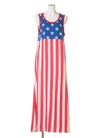 I LOVE USA TANK ONE-PIECE/OFF WHITE×RED×BLUE