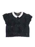 Peony lace blouse/black