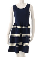 【ECURY】ボーダーマリンワンピース/ネイビー