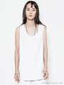 【IKUMI】FAKE LEATHER TANK TOP/WHITE