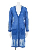 スラブロングカーデ/チャコールグレー