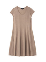 フレンチスリーブドレープワンピース/パープル系(092)