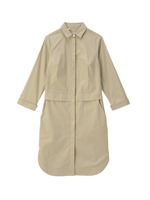 BARBA 八分袖比翼シャツワンピース/サンドベージュ(053)