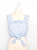 ギンガムビスチェトップ/SAXE