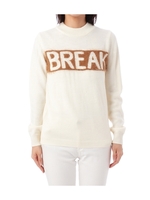 シャギーロゴハイネックニット/オフホワイト(003)