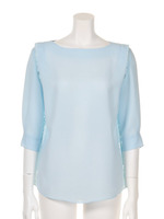 レースラインブラウス/WHTxBLK