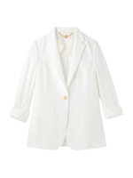 袖折り返しテーラードジャケット/ホワイト(001)