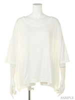 SALT 天竺ガーゼトップス/WHT