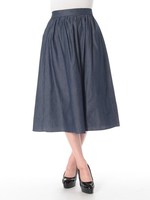 ・シャンブレーロングスカート/Blue