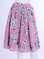 【DUO】 フラワーカラーオーガンジーSK/イエロー