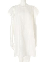 【ECURY】ギンガムレースフAラインワンピース/ホワイト