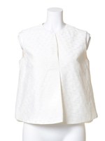 【GREED】GROSGRAIN JACQUARD Sleeveless Top/OFF WHITE
