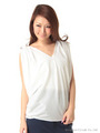 【ROSE BUD】DEEP V／N SLEEVELESS TUNIC/WHITE