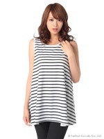 シンプルルーズカットソー/ネイビー