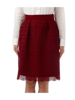 スカラップレーススカート/レッド系(463)