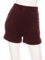 ニットショートパンツ/WINE