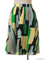 マルチカラーミドルスカート/PK