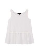 裾プリーツタンクトップ/ネイビー系(093)