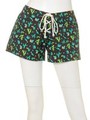 Gactus garden shorts for womens/BLK