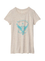 [L]イーグルプリントコンパクトTシャツ/ベージュ系(050)