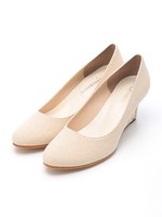 【twinktwink】レースウェッジパンプス/ライトベージュ