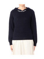 2WAYフード付きビジューニット/オフホワイト(003)