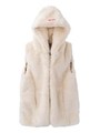 FUR VEST/WHITE