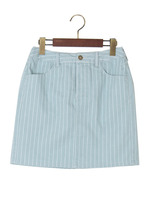 JCAN STRC ストライプタイトミニスカート/LT.BLUE
