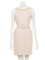 [L.B CANDY STOCK]バックオープンパール付きワンピース/OWHT