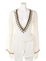 【TAJ】Silk white tunic/ホワイト
