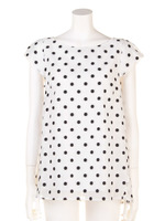 ドットAラインブラウス/ブラック