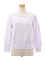 バックニダンリボンニットトップス/ライトブルー