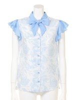 【BONICA dot GARDEN】プリント柄BL/サックス